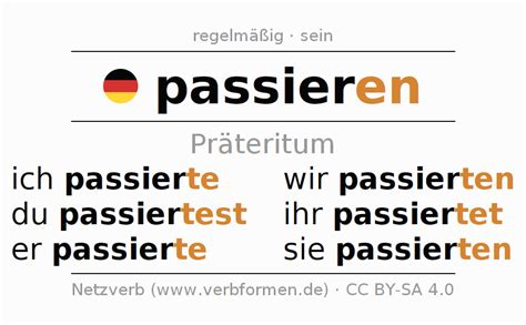 passieren perfekt|Conjugaison verbe passieren en allemand